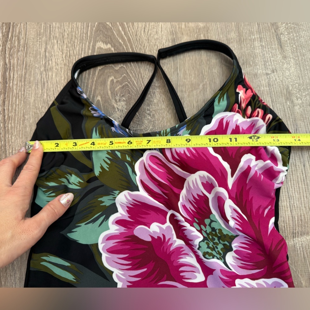 NEW! Kona Sol Floral One Piece Floral Swimsuit Size Small - Picture 4 of 9